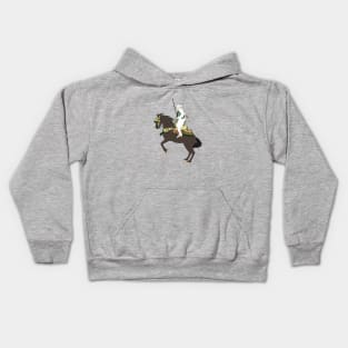 Moroccan Horse with His Saddle - Tbourida - Moroccan Equestrian Art Kids Hoodie